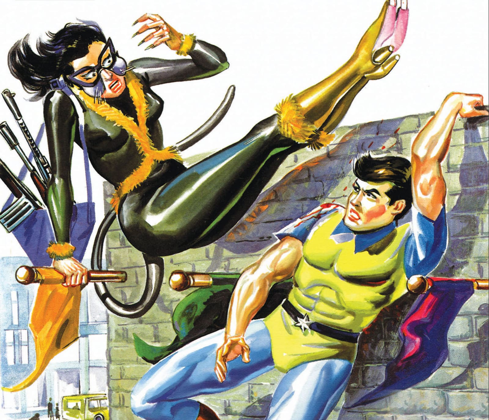 Dhruv and the masked Chandika in mid-fight